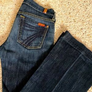 Seven7 jeans. Dark wash. Size 24. Flare leg